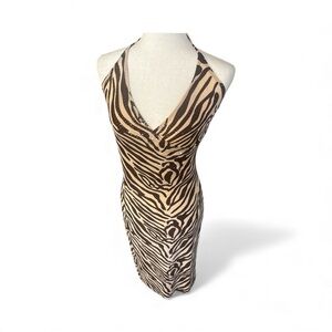 Charlotte Russe vintage zebra midi dress